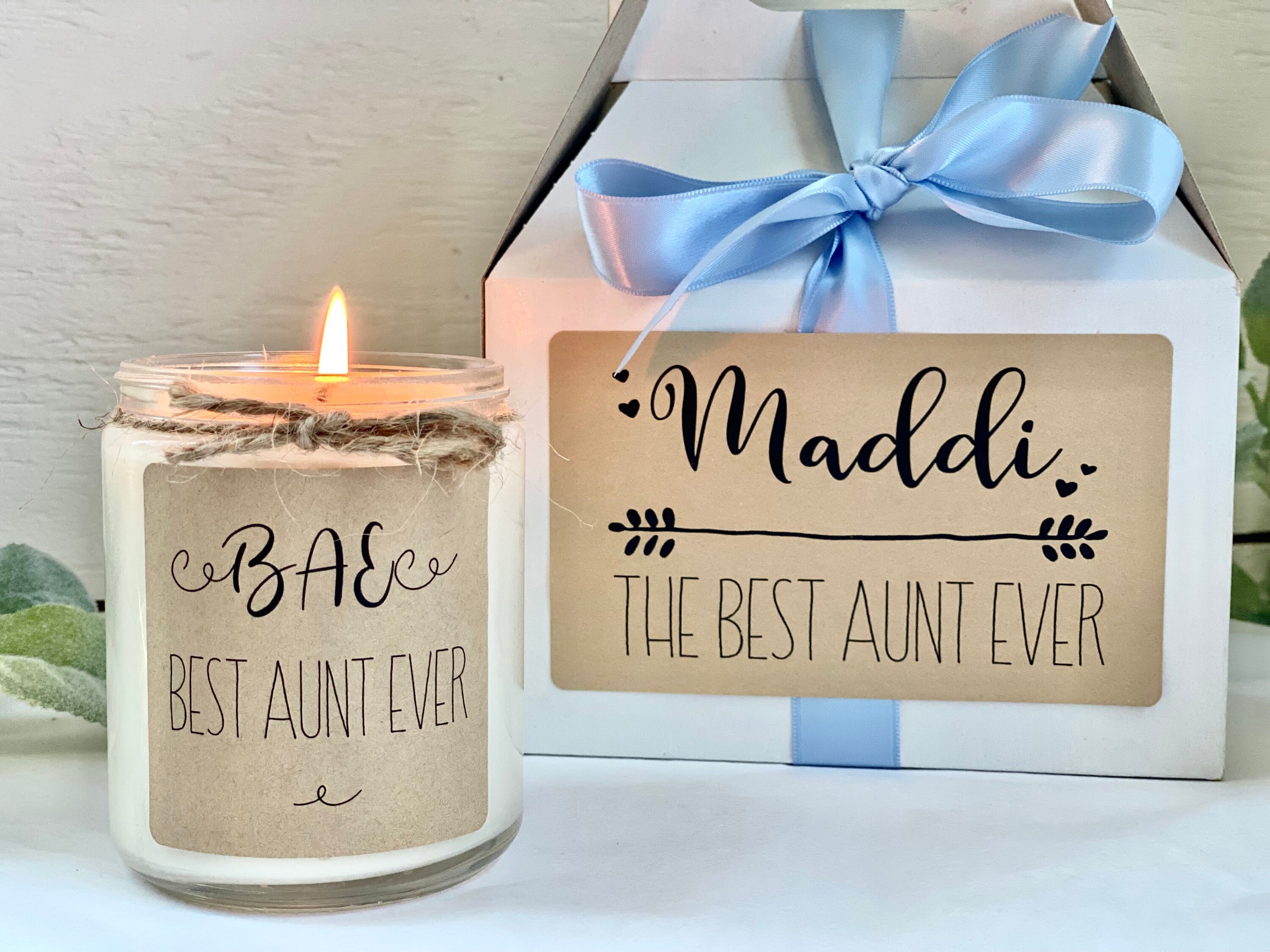 Best Aunt Ever Best Aunt Gifts For Aunt Candle With Message Aunt Birth –  TheShabbyWick