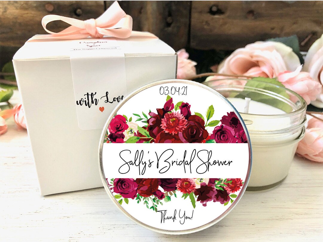 Spring Bridal Shower Favors, Set of 6 Candles, Spring Wedding Favors, Bulk Bridal Shower Candles