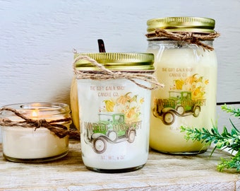 Hayride Harvest Candle, Pumpkin Chai, Handmade Soy Candle, Mason Jar Candle, 16 oz Jar Candle, Fall Candle, Scented Candle, Candle Gift