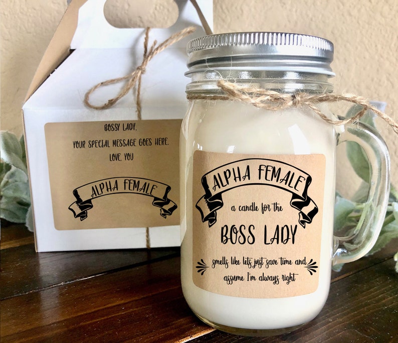 Funny Boss Lady Candle Gift Gift box For Boss Woman Boss