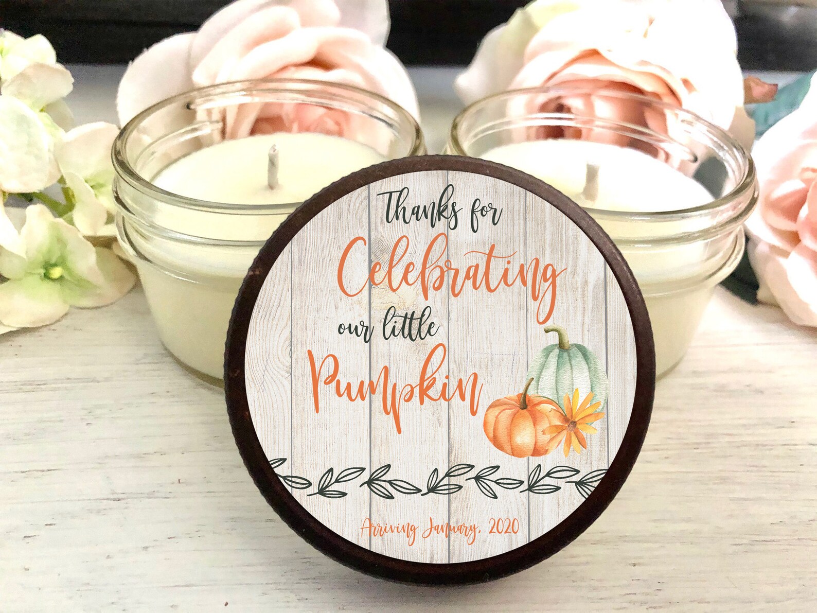 Little Pumpkin Baby Shower Favors Favor Candles Fall Baby Etsy