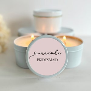 Bulk Bridesmaid Proposal Gift / Soy Candle / Will You Be My Bridesmaid / Personalized Bridesmaid Gift / Maid of Honor Gift