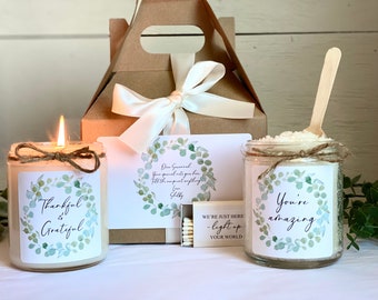 Thankful & Grateful Gift Box, Thank You Gift Box, Appreciation Gift, Spa Gift Set, Gift for Boss, Thank You Gift for Employees, Hostess Gift
