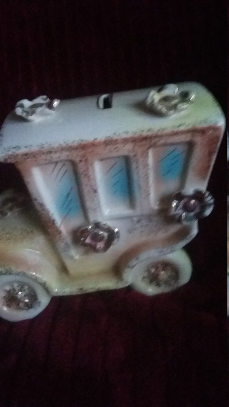 Vintage Porcelain Antique Car Bank | Etsy