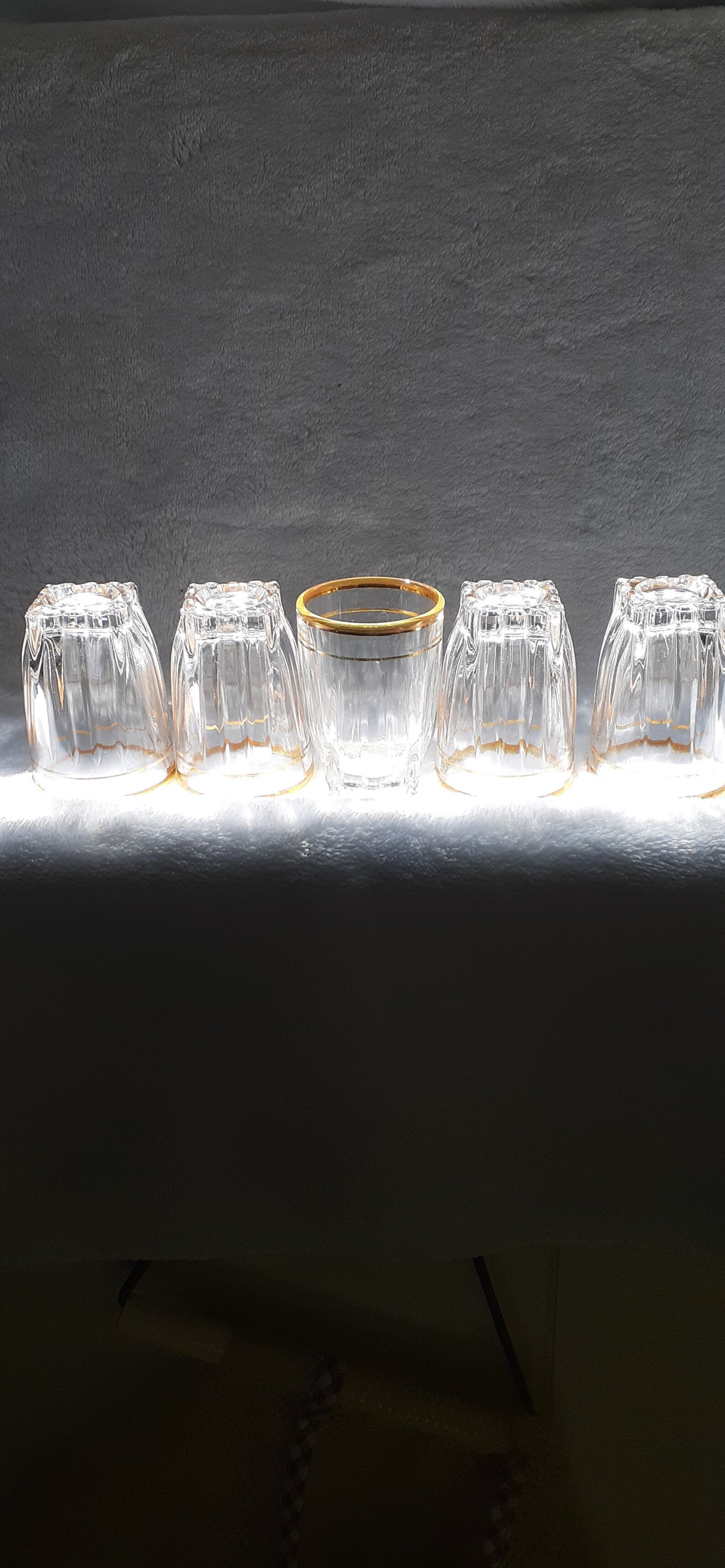 Vintage Shot Glasses Gold Trim Etsy