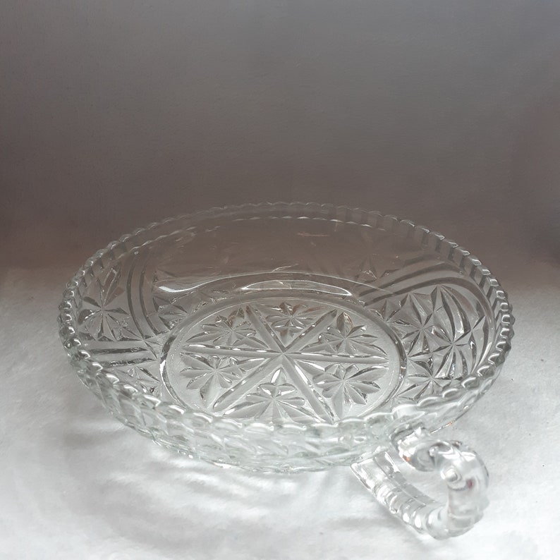 Vintage Nappy Serving Dish Bowl cut Glass Etsy