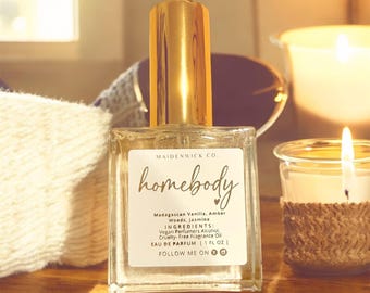 Homebody Perfume - Madagascan Vanilla, Amber, Woods, Jasmine - Vegan Eau de Parfum