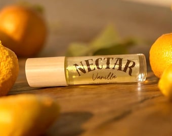 Vanilla Nectar Perfume Oil, Tropical Fruity Floral Scent, Vegan Fragrance