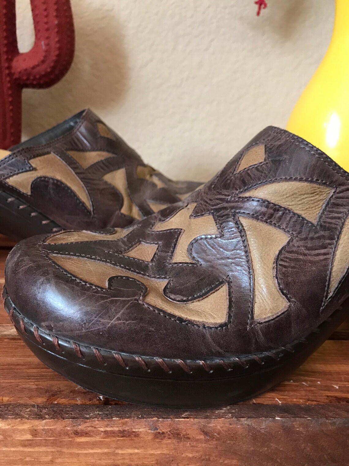 Womens Clogs Retro Western Style Etsy