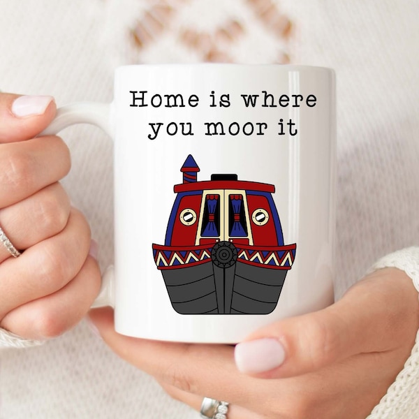 Narrowboat Mug, Narrowboat Gift, Canal Boat Mug, Barge Boat Mug, Gift for Narrowboat Owner, Work Mug, Coffee Mug