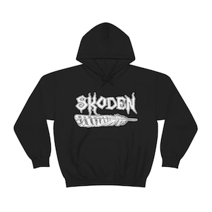SKODEN Printed Pullover Hoodie White Print