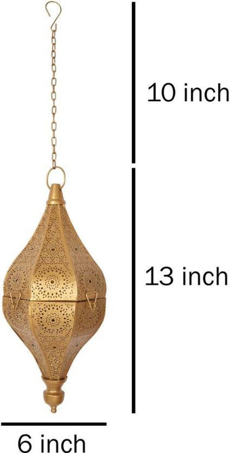 Moroccan Lamps Unique Looks Golden Home Decorative Pendant Etsy