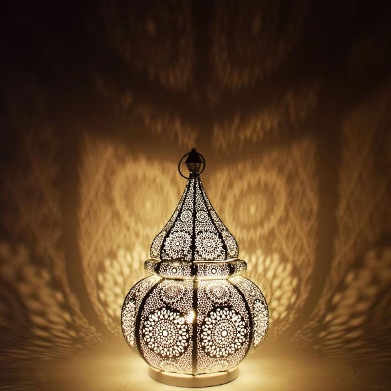 Lámpara de mesa marroquí lámpara de mesa vintage lámpara de Etsy