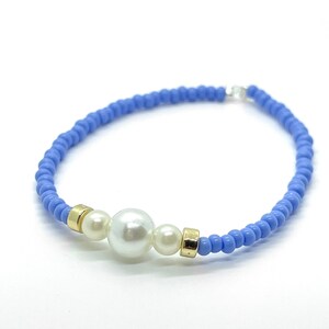 Periwinkle & Pearl Bracelet