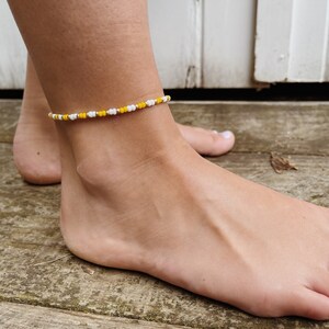 Yellow & Gold Anklet