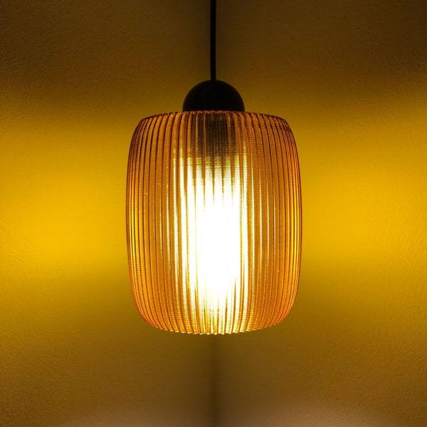 Pendant Lampshade No.2 | 3D Printed | Retro Minimal Design | Hanging Pendant Lamp | LED ONLY