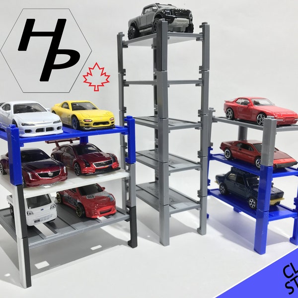 1:64 Car Stacker Hoist | Space Saving | Hotwheels - Matchbox, Tomica