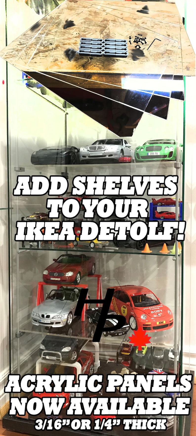IKEA Detolf Acrylic Shelf Addition FULL DIY Kit Complete Etsy