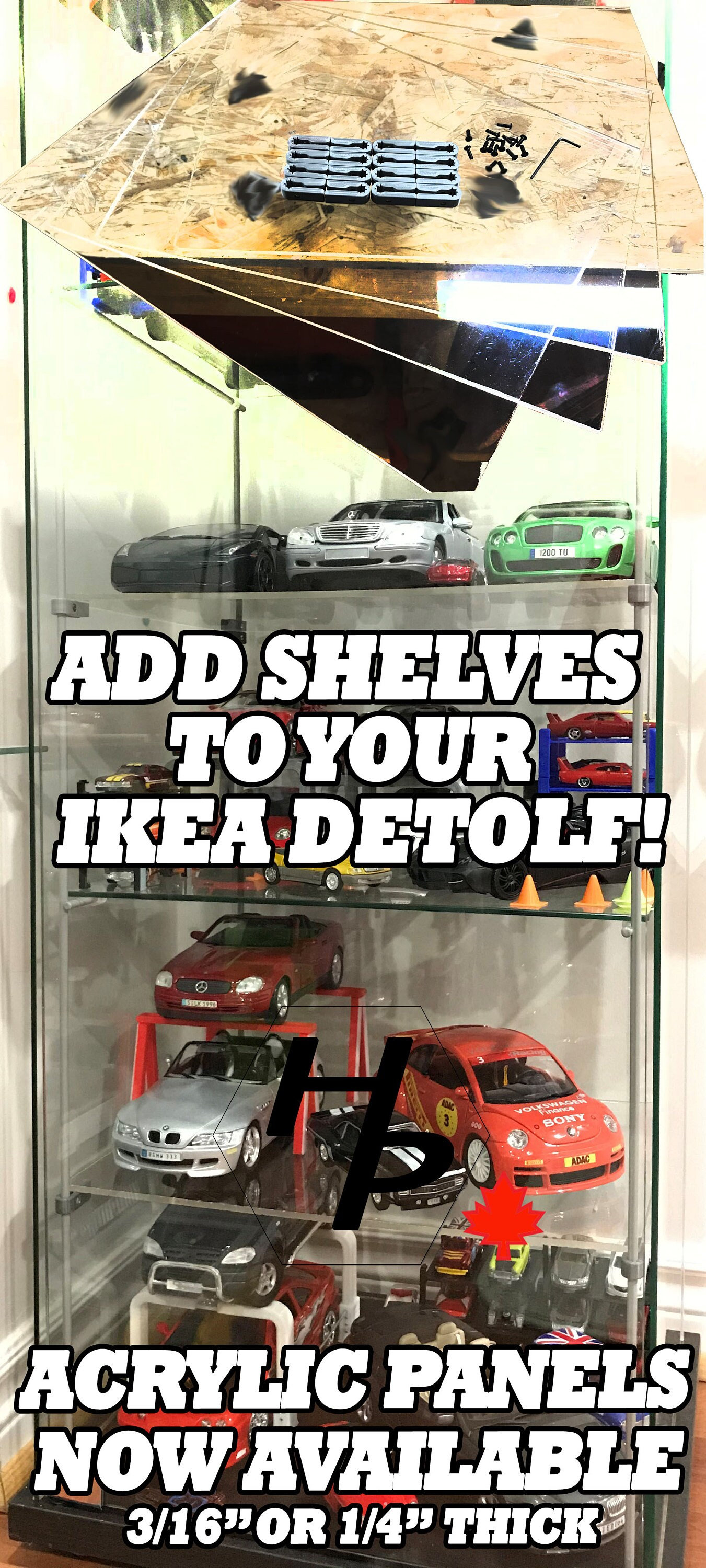 IKEA Detolf Acrylic Shelf Addition FULL DIY Kit Complete Etsy Canada