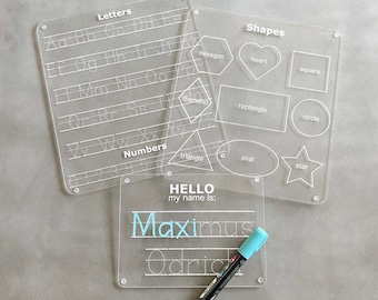 Name Tracing Board | Trace Boards | Acrylic Tracing Board | Letter Practice Board