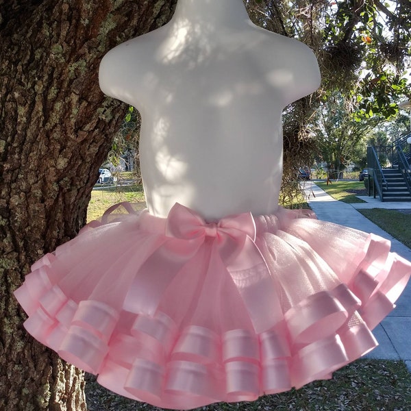 Light Pink Tutu,Pink Tutu,Light Pink Wavy Tutu, Valentines Day Tutu, Tutus for Girls Birthday First 1st 2nd 3rd 4th 5th 6th 7th Birthday