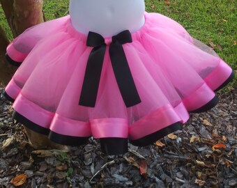 black and pink tutu dress