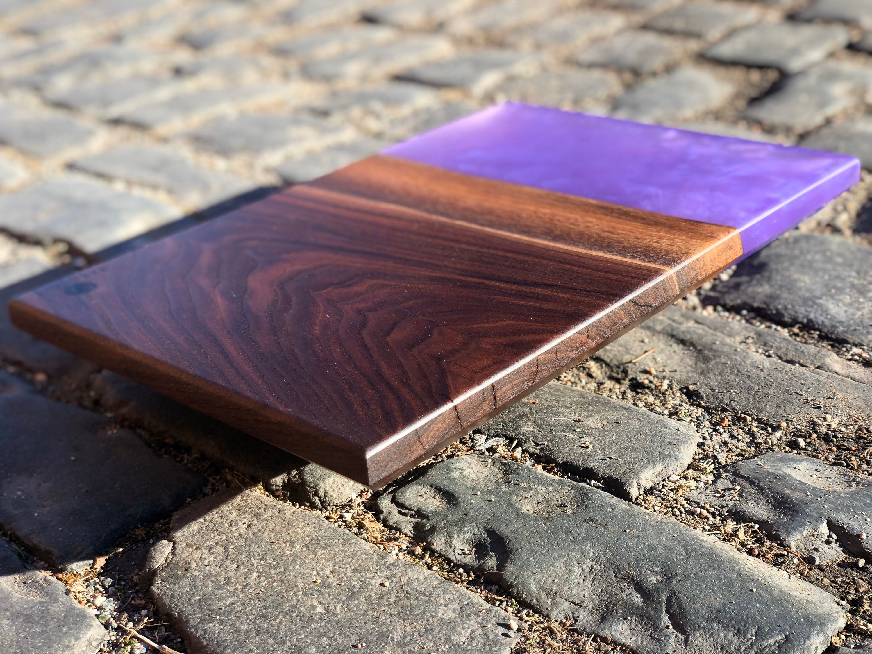 Black Walnut Live Edge & Epoxy Resin Cutting Board 12x 18 Etsy