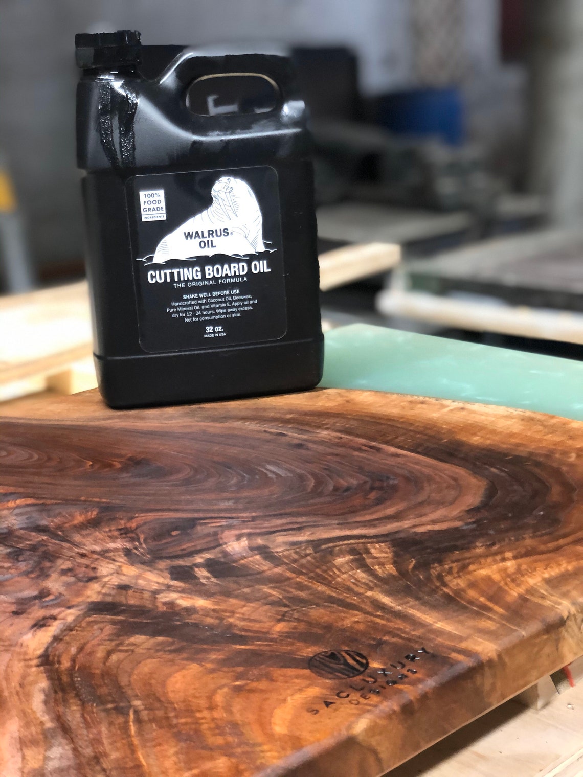 Black Walnut Live Edge & Epoxy Resin Cutting Board Etsy