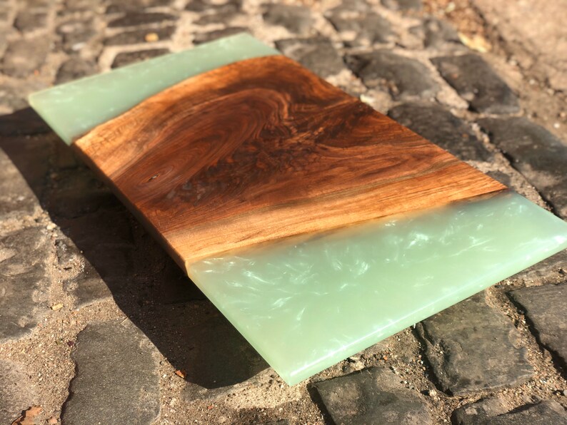 Black Walnut Live Edge & Epoxy Resin Cutting Board Etsy