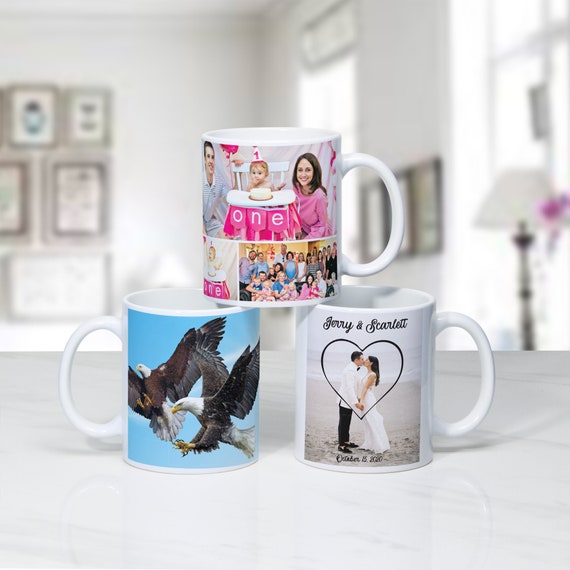 Create Photo Collage Grande Coffee Mug, Personalized Mug