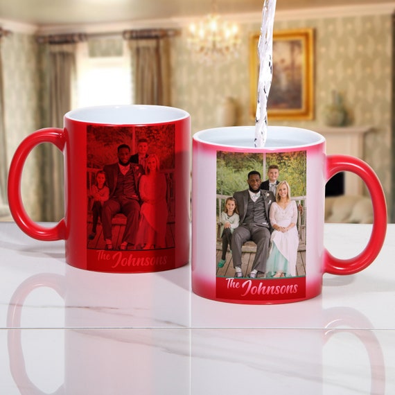 11oz Red Magic Mug. Heat Activation Coffee Mug With Your Picture