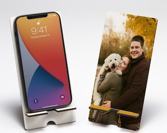 Custom Phone Stand for Iphones, Android, all types. Personalize it with your photos