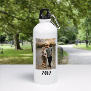 18 oz White Photo Sublimation Bottle - Picture Bottle with Full color printing