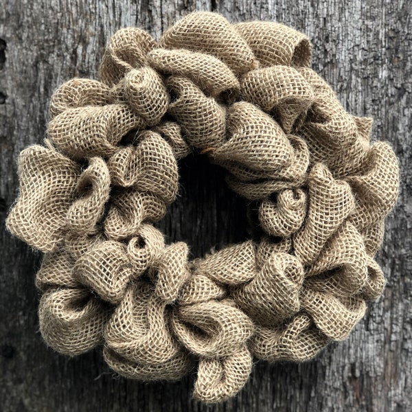 Sustainable Burlap Wreath | Winter Decoration | Door Wreath Bow | Wall Hanging | Winter Wreath | Decoration Garden | All Year Round Wreath