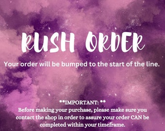 Rush Order-Shorter Processing Time