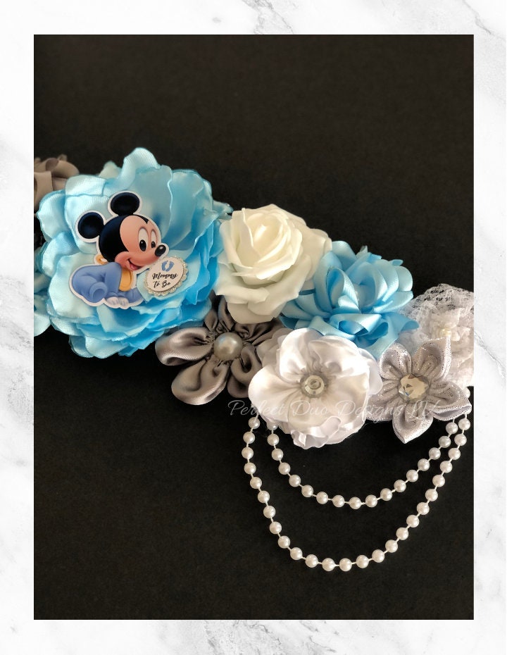 Mickey Mouse maternity sash. Belly sash. Handmade. Baby Mickey Mouse Maternity Sash Belt ,Mickey Mouse Baby  main image 3