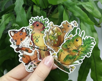 MYSTIC FOREST SET | Vinyl Stickers | transparent | glossy | waterproof | Laptop Stickers | Set of 4