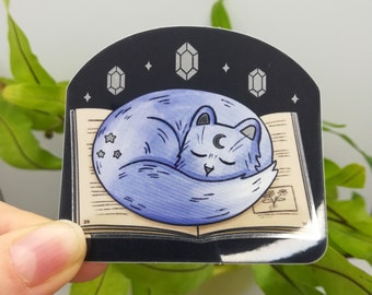 SLEEPING CAT STICKER | mirror effect | glossy | waterproof | laptop sticker