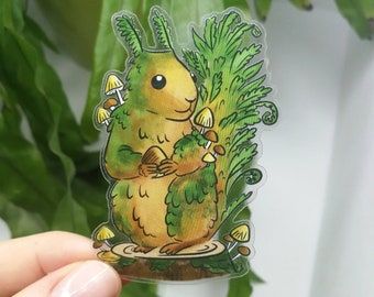 MUSHROOM SQUIRREL Vinyl Sticker | transparent | glossy | waterproof | Laptop stickers