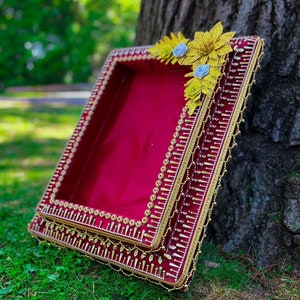 Wedding Tray, Henna Cones Tray, Wedding Decor, Mehndi Thaali, Haldi thaali, Dala