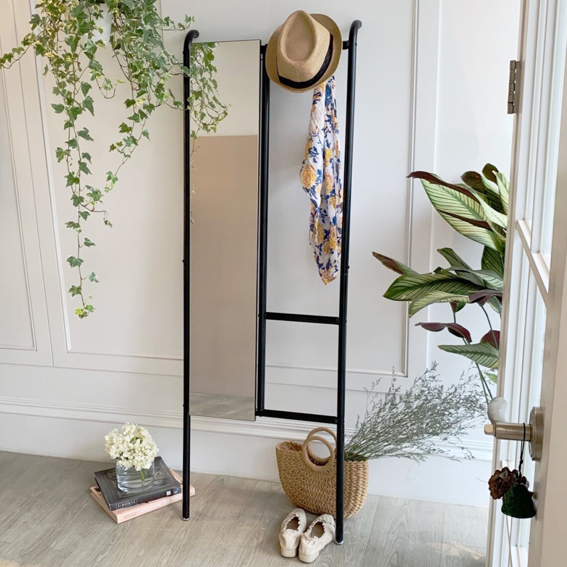 Multifunctional leaning mirror perfect for a hallway Etsy