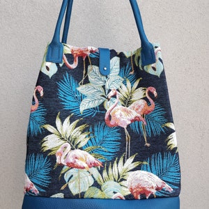 FLAMINGO vintage handmade French handmade fabric