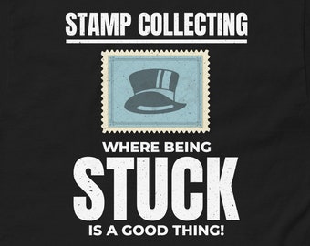 Briefmarkensammler Philatelist Briefmarke Sammeln Enthusiast Postgeschichte Vintage Philatelie Geschenk Lustiges T-Shirt | Klassisches Herren-T-Shirt