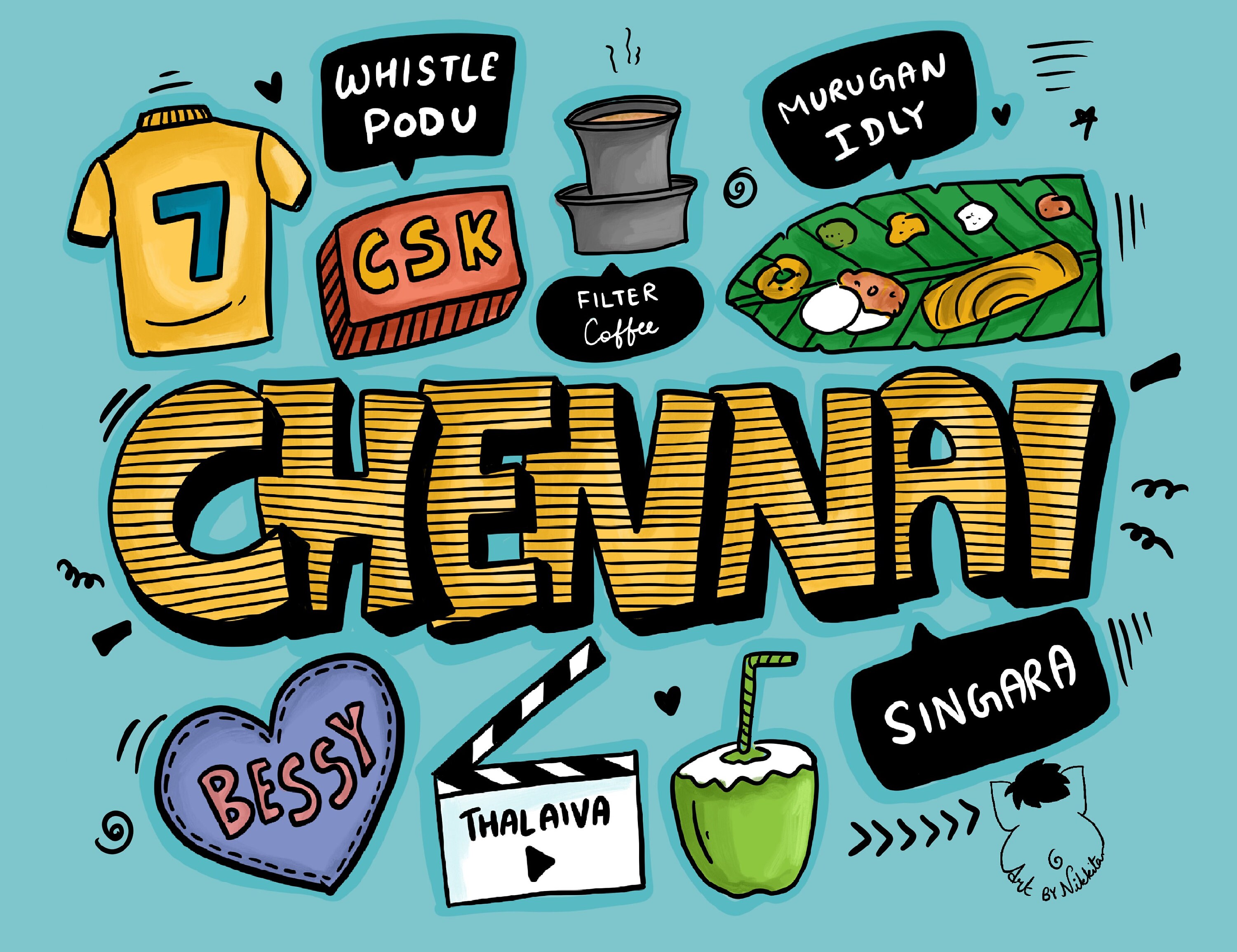 Namma Chennai Artboard Easy to Download Art India Memories Etsy