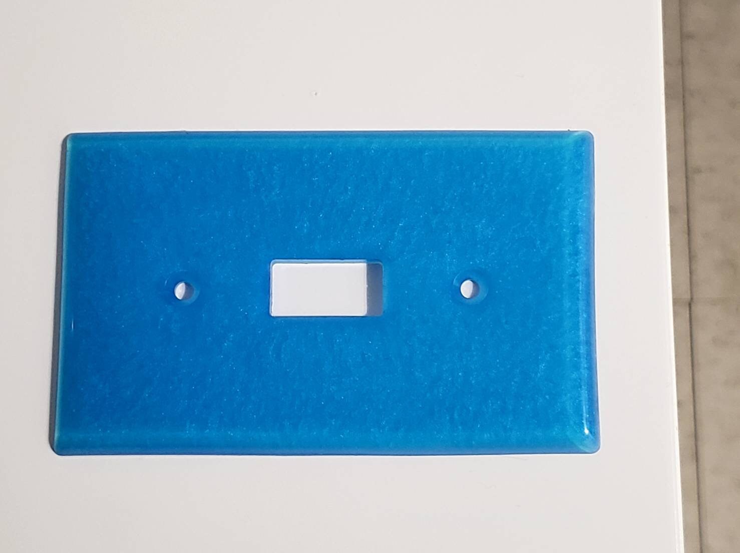 Light Switch Resin Cover Outlet Cover Cobalt Blue Etsy