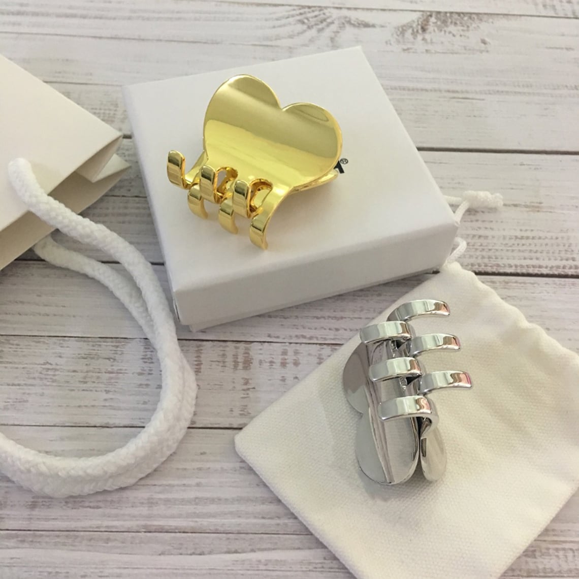 Metal Heart Hair ClipsGolden Hair ClipSilver Hair Etsy