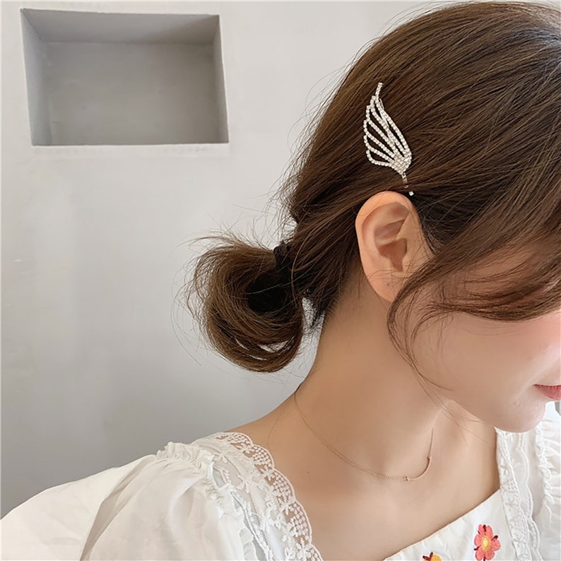 Wing Hair Clip Angel Wing Hair Accessory Gold Hair Jewelry Etsy