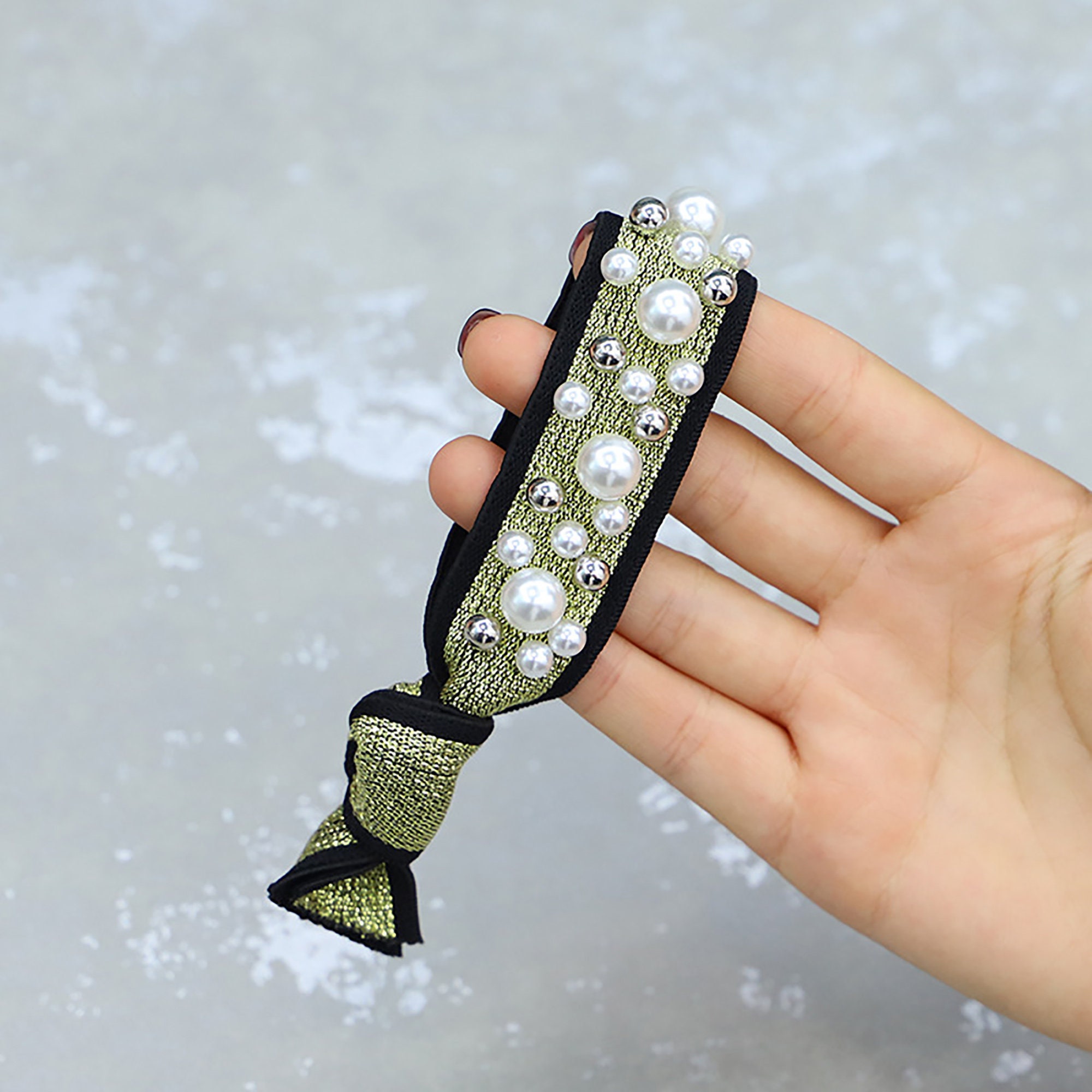 2pcs Color Hair Rope Pearl Hair Rope Girls Hair Rope Etsy