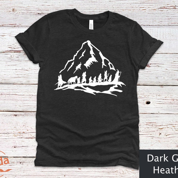 Fellowship of the Ring Shirt, LOTR, Mountain LOTR, Unisex Short Sleeve T-Shirt, Women's Shirt, Mens Shirt, Graphic T Shirt