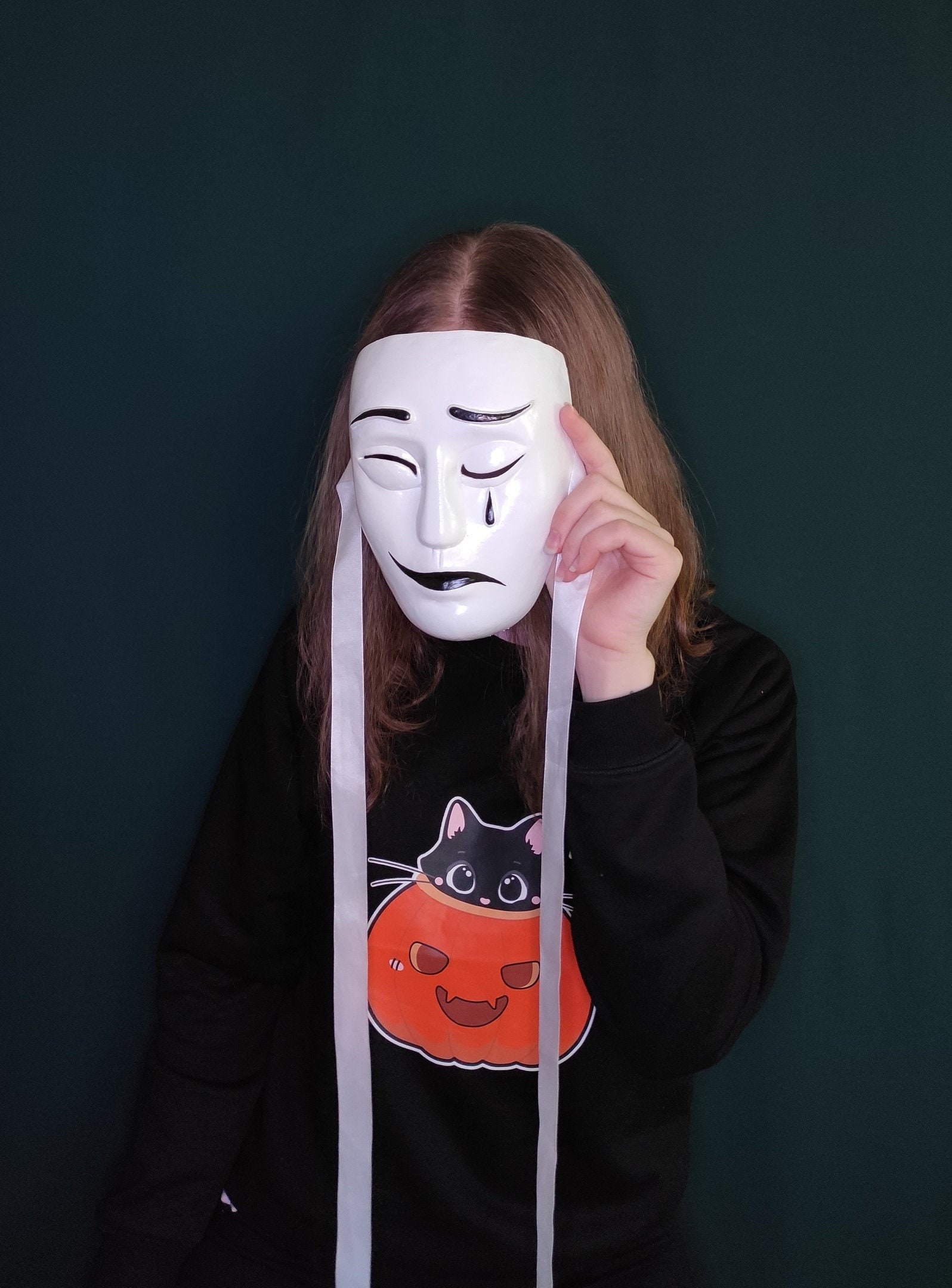 Made To Order Bai Wuxiang Mask White Clothed Calamity Mask Etsy